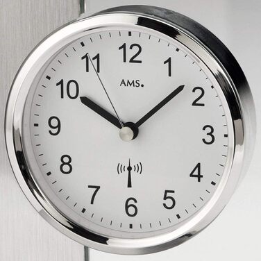 AMS 5141 Table Clock Table Clocks (33 x 27 x 15 cm, Silver)