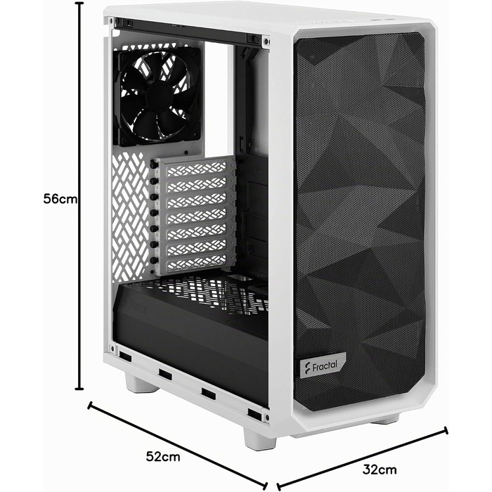 Корпус для ПК Fractal Design Meshify 2 Compact Black ATX Mid Tower, загартоване скло, високий повітряний потік