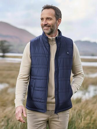 Обогреваемая жилетка UNBON для мужчин и женщин с Powerbank 10000mAh USB, 3 режима нагрева, 6 зон обогрева, жилетка-куртка с аккумулятором (M, Синий)