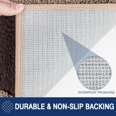 Килимок для дому FCSDETAIL 50x80 см, миючий, водонепроникний, антиковзаючий, для собак, входів, мокрих лап (Бежевий)