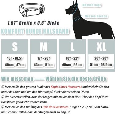 Нашийник для собак з неопрену (4см) з відбиваючими елементами, міцний нейлон, стопор, комфортний, для дресирування, проти ривка, для малих, середніх та великих собак, сірий, L (45-56см)