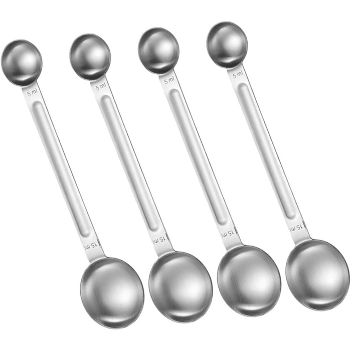 TOPBATHY 20-Piece Stainless Steel Measuring Spoons for Coffee, Tea, Tablespoons, Measuring Spoons, Baking Teaspoons, Sugar Spoons, Kitchen Measuring Spoons, Scoops for Canisters, Measuring Cups and Silver