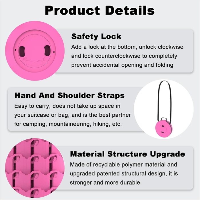 Тeleskopний складаний стільчик для кемпінгу, риболовлі, подорожей, барбекю та піших прогулянок. Міцний, витримує до 280 кг, з карабіном, колір: смарагдовий (26x26x46 см)