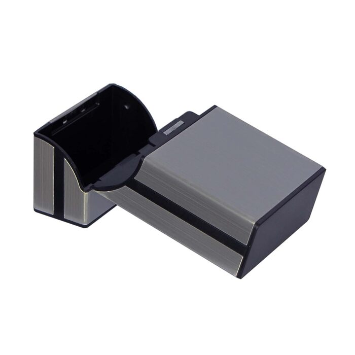 Елегантне шкіряне екіпаж для сигарет на 20 шт. з магнітною застібкою (сірий)