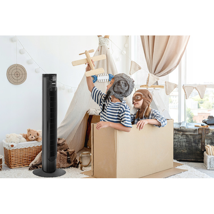 Колонний вентилятор EBERG AIRO85 XXL: безшумний підлоговий обдув з LED-дисплеєм та пультом керування