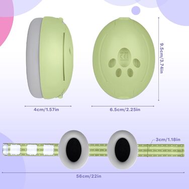 Навушники для захисту слуху дитини 0-36 місяців, 25 dB, для подорожей та сну (зелені)
