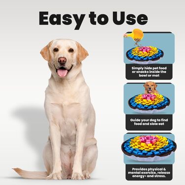 Килимок для собак PET ARENA Schnüffelteppich – килимок для нюхання, міцні матеріали, інтелектуальна іграшка, регульований розмір, можна прати (Рожевий, Жовтий, Синій)