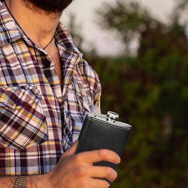 Набір фляг 260 мл з нержавіючої сталі для віскі та шнапсу. Міні фляга, портативна, дорогий алкогольний аксесуар, подарунок (зелений, чорний)