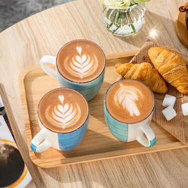 Набір чашок Vancasso Bonita, 6 шт., 350 мл, блакитний, кераміка