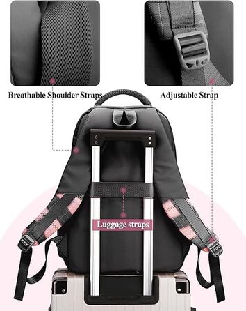 Чорний шкільний рюкзак Aryan для підлітків, дівчат та жінок. Легкий рюкзак на 17 дюймів з відділенням для ноутбука, стильний та підходить для подорожей, навчання та роботи.