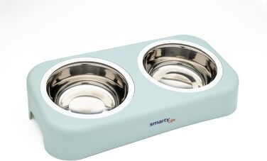 Набір мисок для котів та собак Smarty Life з піднятою платформою - нержавіюча сталь, для корму та води