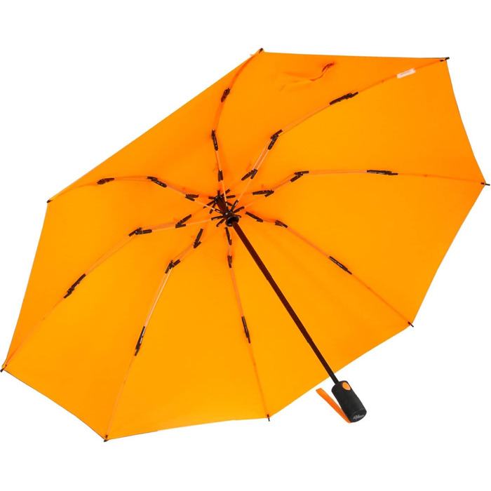 Штормовий парасолька з волокна великого розміру 106 см - з кольоровими спицями (неоново-помаранчевий)