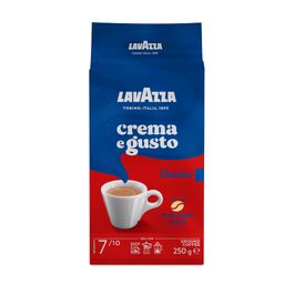 Мелена кава Lavazza Crema e Gusto Classico, для гейзерної кав'ярки та фільтр-кави, темне обсмажування, 250 г (набір 10 упаковок)