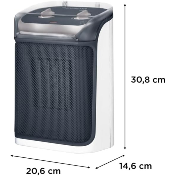 Електричний обігрівач Rowenta Instant Comfort Aqua SO6510F2: тихий, 1200-2400W, 2 режими, для ванної кімнати, сірий