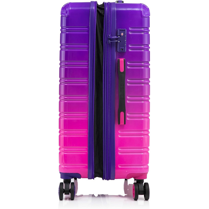 Набір валіз з полікарбонату | 3-кільний набір | Ручна валіза + Середня валіза + Велика валіза | Набір валіз | Турквіс (великий 75см, фіолетовий)