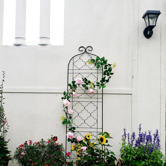 Садова опора SCENDOR GARDEN 150×40 см для витких рослин, винограду, огірків, томатів, квітів і овочів, металеві гратчасті панелі для пергол, 2 шт.