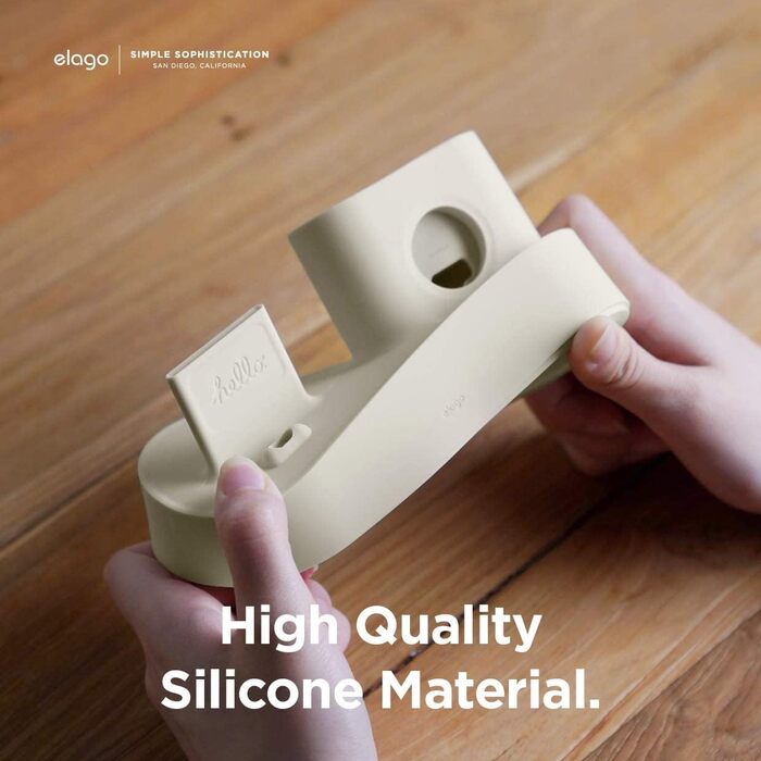 Зарядний станція Elago 3-в-1 для Apple Watch, AirPods та iPhone (білий)