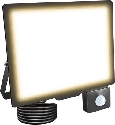20000LM LED Floodlight Outdoor with Motion Sensor LED Spotlight 6000K Cold White IP66 Waterproof LED Outdoor Floodlight Floodlight for Garage Hallway Garden Courtyards Hotel Sports Field (3500k Warm White, 75W)