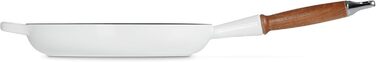 Сковорода Le Creuset Signature чавунна з дерев'яним ручками, 2.25 л (біла)