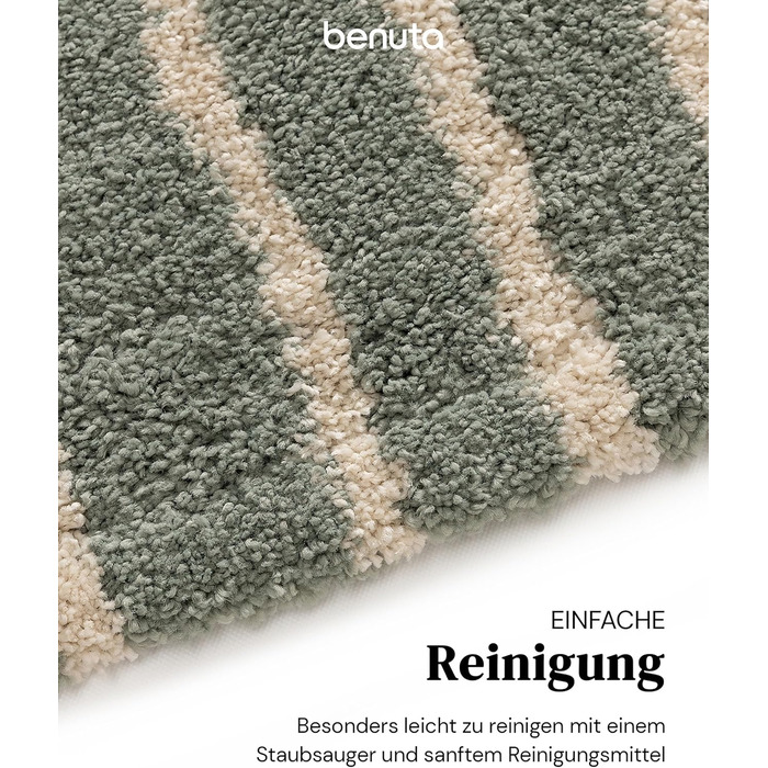 benuta Listen Kids Rug Gobi - Acrylic - Rectangular & in Style: Children's Motifs, Stripes, Scandi Living - Easy Care for Living Room, Bedroom, Blue, 80x150 cm 80 x 150 cm Blue