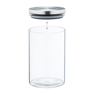 Relaxdays Storage Jars, Set of 4, each 750 ml