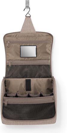 Сумка-органайзер Reisenthel Toiletbag XL з гачком, водонепроникний матеріал Herringbone Mokka