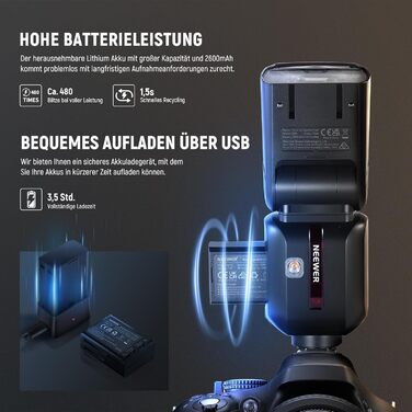 NEEWER TT560 Speedlite: спалаху для Canon, Sony, Nikon, Panasonic, Olympus, Pentax та інших DSLR камер