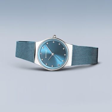 Жіночий кварцовий годинник Bering 12927 Elegant: сталевий корпус 27 мм, міланський ремінець, сапфірове скло, водонепроникність 3 ATM