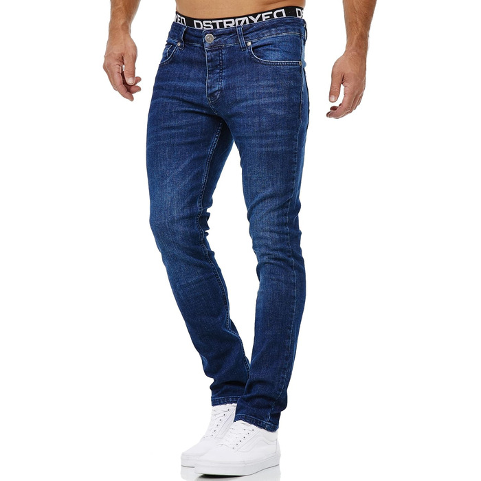 Чоловічі джинси Merish Slim Fit, темно-синій денім, еластичні, 40W/34L (1512-1509)