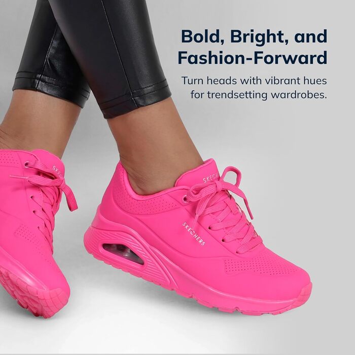 Жіночі кросівки Skechers UNO Night Shades, рожевий колір, матеріал Durabuck