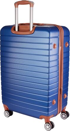 Набір валіз BruBaker Paris з трьох частин (M, L, XL) з жорстким корпусом, коліщата та замком-кодом. Валізи-тролі (M, L, XL) блакитного та коричневого кольорів.