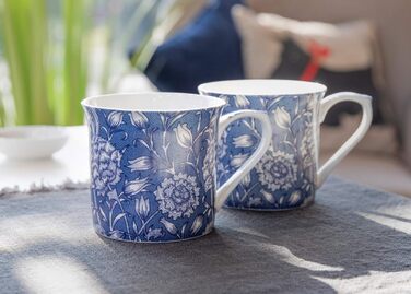 V&A 2-Piece Set William Morris - Wild Tulip Fine Bone China Mug, 230 ml (8 fl oz)