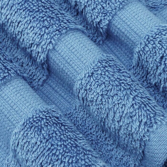 Набір розкішних рушників Chakir Turkish Linens з турецької бавовни, готельна якість, 6 предметів (2 великі рушники, 2 рушники для рук, 2 серветки), колір Wedgewood