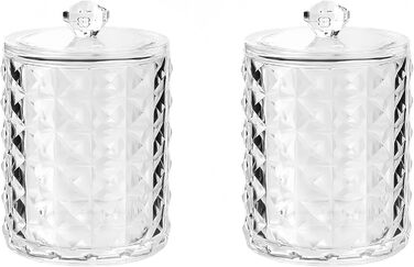 Організатор для ватних дисків та паличок: тримач для косметичного столика, ванної кімнати, спальні (чорний)