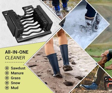 ARSUK Welly Boot Scraper, Boot Butler, Shoe Brushes, Motif Shoe Accessories & Care Cast Iron Wellington Boot Rack, Made of Metal Cast Iron Boot Scraper, Shoe Shelves & Cabinets