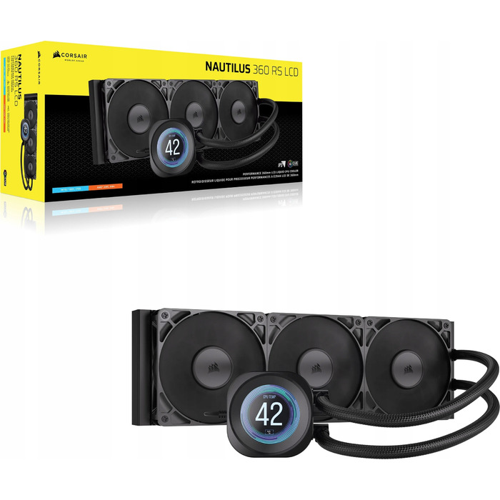 Рідинне охолодження CORSAIR Nautilus 360 RS LCD, чорне