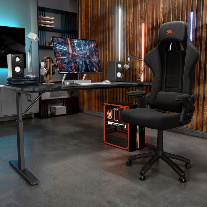 Ігровий стіл Trex E-Sports Stratos, чорний, 140x60 см