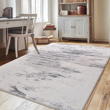 Сучасний килим Safunion для вітальні та спальні - абстрактний дизайн, 80x120 см / 160x200 см, колір: слонова кістка/багатобарвний