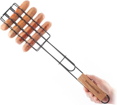 Набір гриля InnovaGoods 12 предметів: інструменти з нержавіючої сталі, термостійкі ручки, сумка для зберігання та транспортування, миється в посудомийній машині, чорний, сталь, нержавіюча сталь (для шашлику)