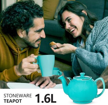 Керамічний чайник Urban Lifestyle LIVERPOOL з ситом із нержавіючої сталі, 1.1 л, бірюзовий