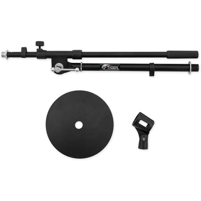 Стійка для мікрофона TIGER MCA49-BK для бас-бочки та гітарної колонки (одинарна, кругла база)