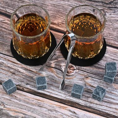 Набір віскі GOLDGE 16 шт: камені для віскі, стакани, кліпси для льоду, підставки