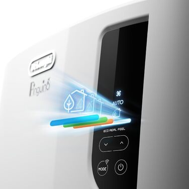 De'Longhi Pinguino PAC EM82: мобільний кондиціонер для приміщень до 80 м³, 9.400 BTU, 2,4 кВт, 24-годинний таймер, білий