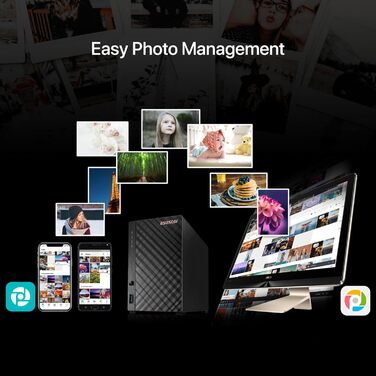 Asustor Drivestor 2 Lite AS1102TL: 2-байовий NAS корпус для мережевого зберігання даних, 1.7GHz Quad Core, 1GbE, 1GB DDR4 RAM