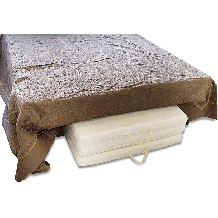 Гостьовий матрац EVERGREENWEB Futon 80x200 см з холодної піни, 3-секційний складаний, висота 10 см, знімний та праний чохол, гіпоалергенний, компактний
