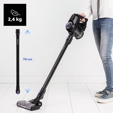 Вертикальний пилосос 3-в-1 Taurus Multiflex Hs-2900 циклонний, ручний, 600 Вт, чорний