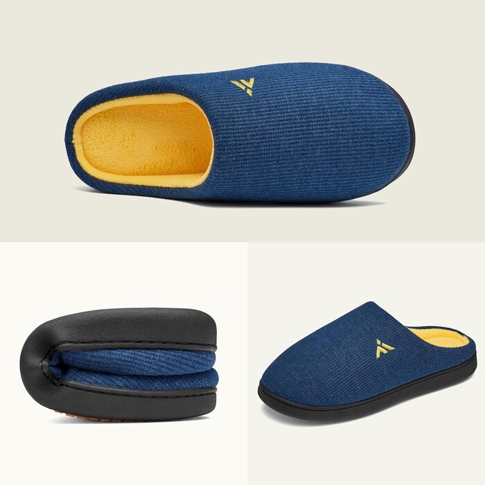 Тапочки зимові Mishansha для чоловіків та жінок, м'які, зручні, з пам'яттю, розмір 36-48, синього кольору