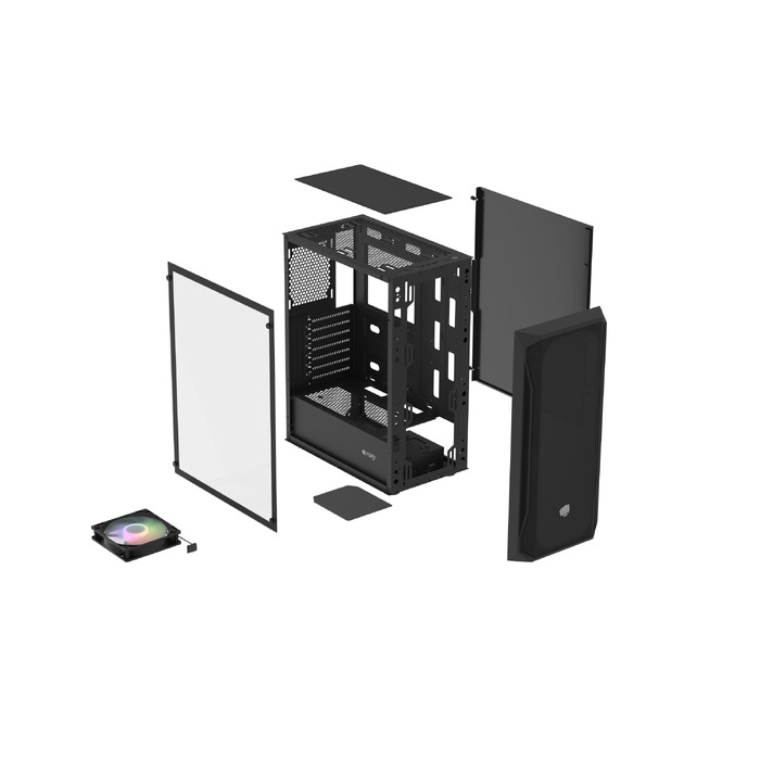 Корпус Fury NFO-2153 Midi Tower, чорний