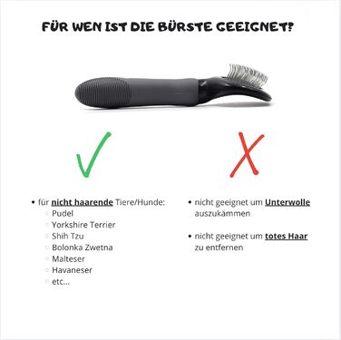 М'яка щітка для собак Moki Bär: ідеальна для чутливої шкіри та не линяючих порід, розмір S