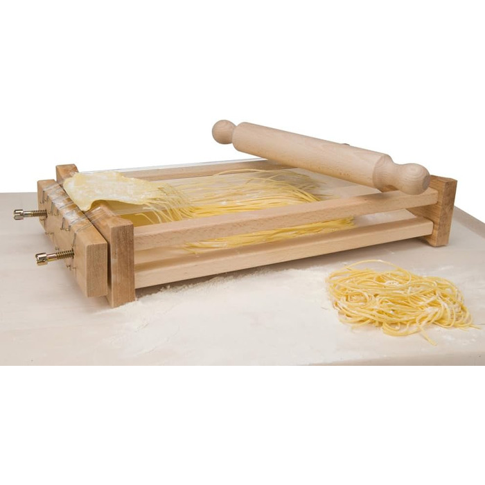 Нарізувач для макаронів 'Chitarra' з качалкою 32 см, ручний пристрій для домашньої пасти